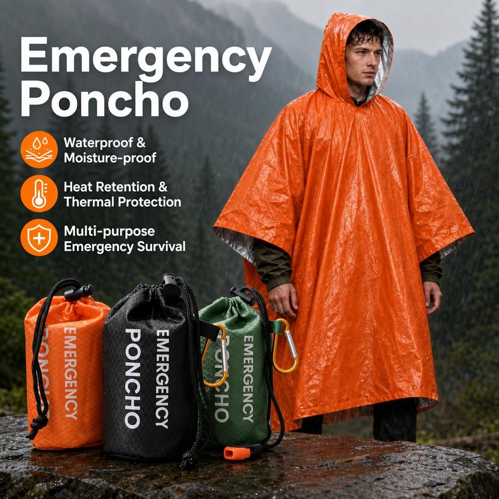 Portable Emergency Rain Poncho - Emergency Poncho Rain ulasan dan harga