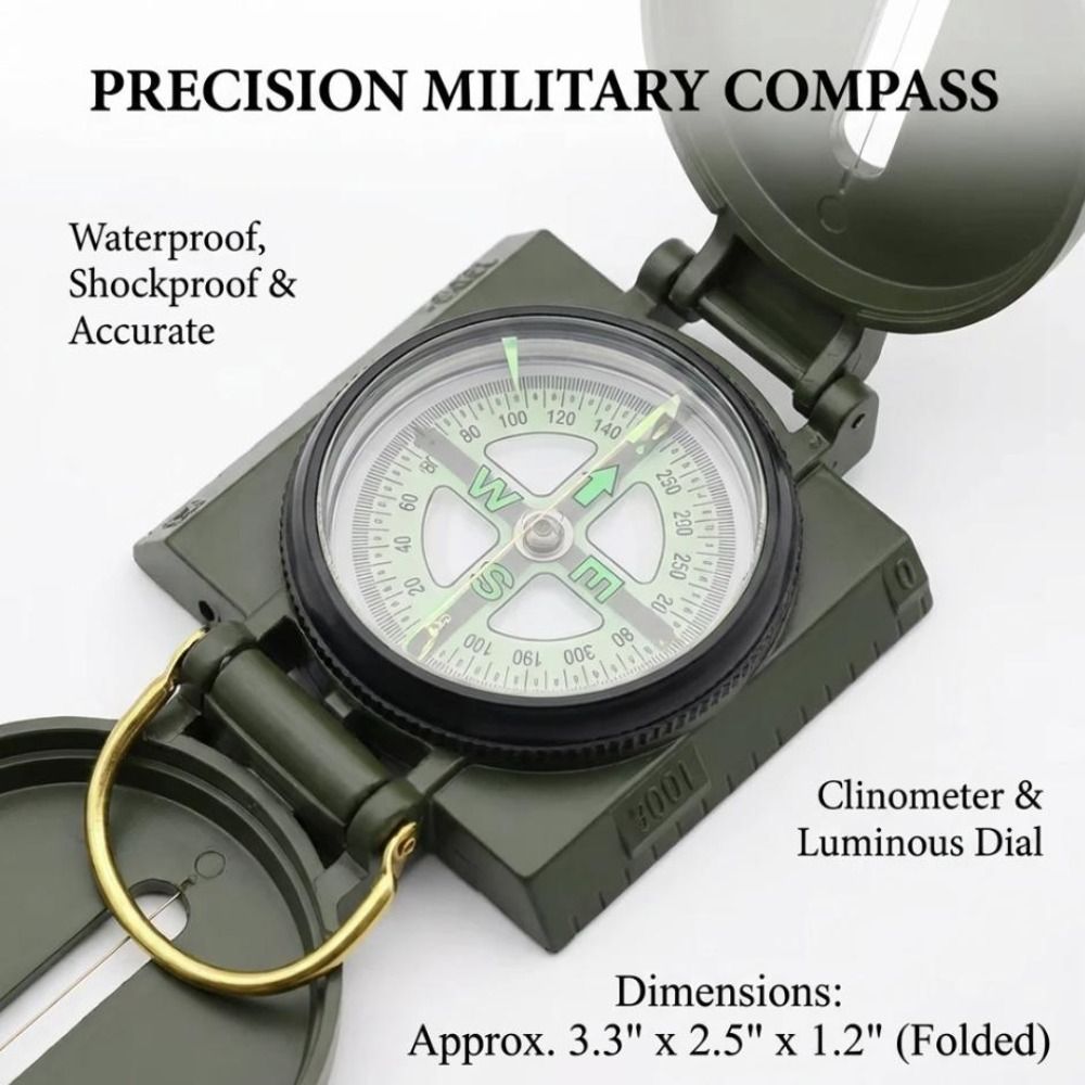 Waterproof Professional Compas - Compass Lensatic ulasan dan harga