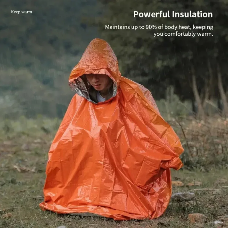 Emergency Survival Rain Hot Po - Survival Blanket Reflective ulasan dan harga